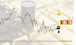 Giá vàng được dự báo tăng, dầu giảm năm 2025 Giá vàng được dự báo tăng, dầu giảm năm 2025